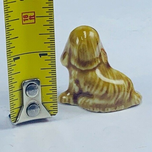 wades whimsies Red Rose puppy dog cocker spaniel gold vtg - Picture 2 of 6